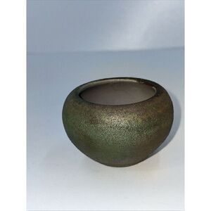 J. Dille Pottery Sparkle Iridescent Jar Signed‎